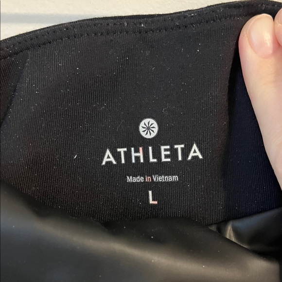 Athleta Black Faux Leather Leggings - Picture 8 of 8